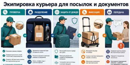 Экипировка курьера для посылок и документов: защита и передача
