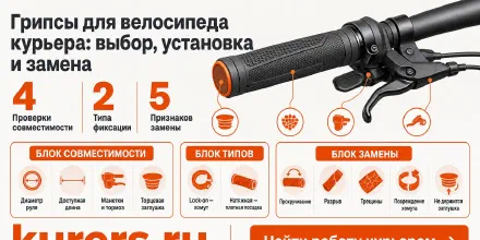 Грипсы для велосипеда курьера: выбор, установка и замена