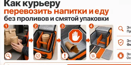 Как курьеру перевозить напитки и еду без проливов и смятой упаковки
