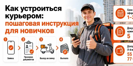 Как устроиться курьером: пошаговая инструкция для новичков