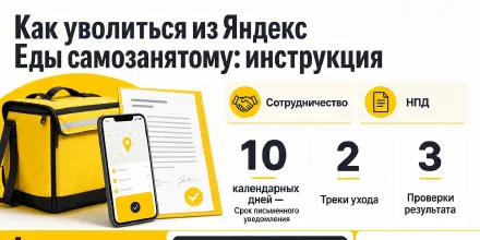 Как уволиться из Яндекс Еды самозанятому: инструкция