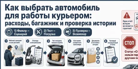 Как выбрать автомобиль для работы курьером: расходы, багажник и проверка истории