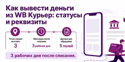 Как вывести деньги из WB Курьер: статусы и реквизиты
