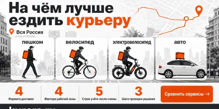 Какой транспорт выбрать курьеру для работы