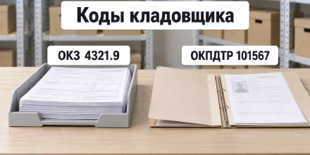 ОКЗ кладовщик: код 4321.9, ОКПДТР 101567 и профстандарт