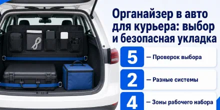 Органайзер в авто для курьера: выбор и безопасная укладка