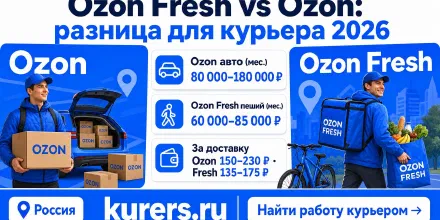 Ozon Fresh vs Ozon: в чём разница для курьера в 2026 году