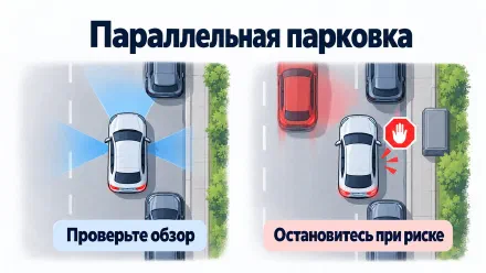 Параллельная парковка задним ходом: порядок и проверки