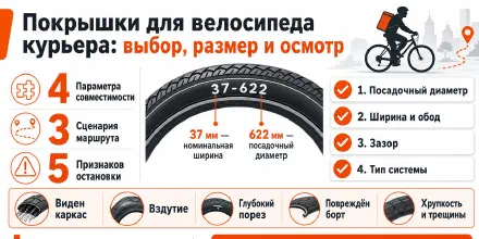Покрышки для велосипеда курьера: выбор, размер и осмотр