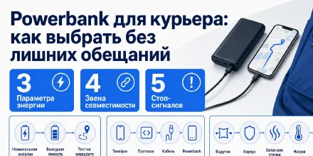 Powerbank для курьера: как выбрать без лишних обещаний