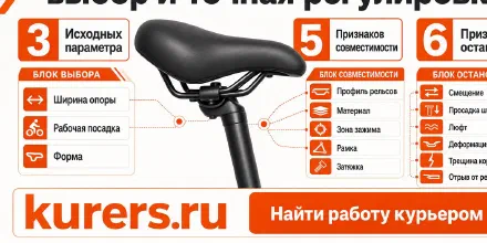 Седло для велосипеда курьера: выбор и точная регулировка