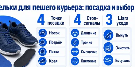 Стельки для пешего курьера: посадка и выбор