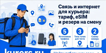 Связь и интернет для курьера: тариф, eSIM и резерв на смену