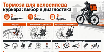 Тормоза для велосипеда курьера: выбор и диагностика