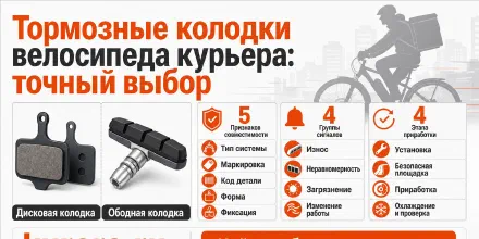 Тормозные колодки велосипеда курьера: точный выбор