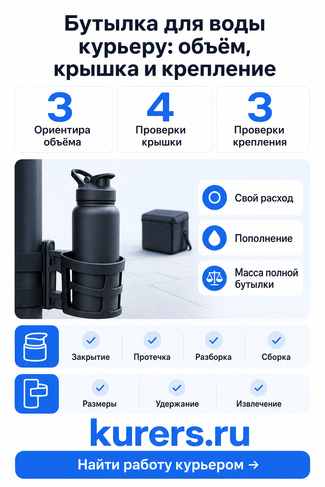 бутылка для воды курьеру