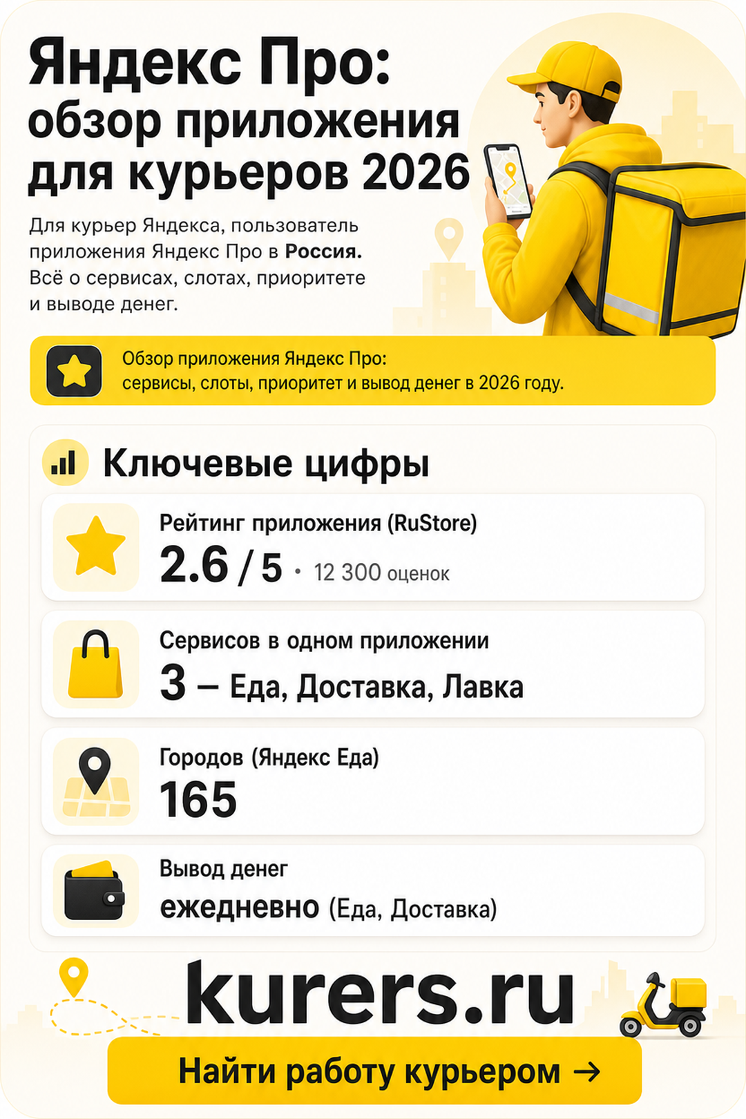 Обзор приложения Яндекс Про: сервисы, слоты, приоритет и вывод денег в 2026 году яндекс про курьер